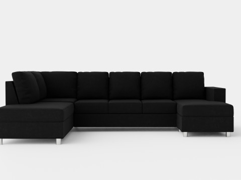 Crazy U Sofa Xxl Divan Right Anthracite 3D Model