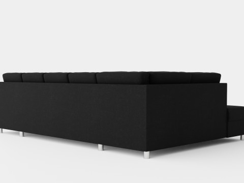 Crazy U Sofa Xxl Divan Right Anthracite Model 3D