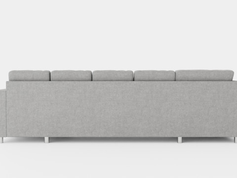 Crazy U Sofa Xxl Divan Right Light Gray 3D 모델