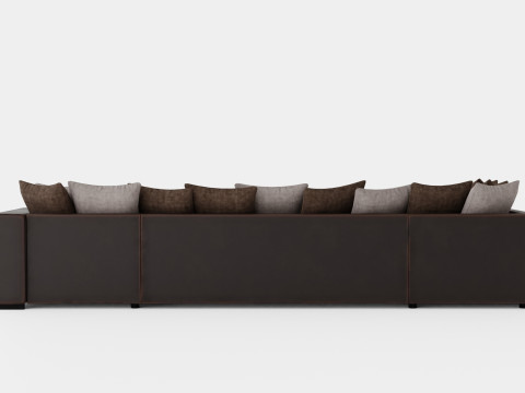 Cuba U Sofa Divan Right Including Pads Brown Beige 3D 모델