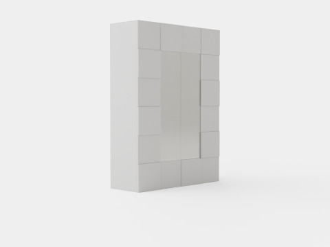 Dama Display Cabinet White High Lacquer 3D 模型