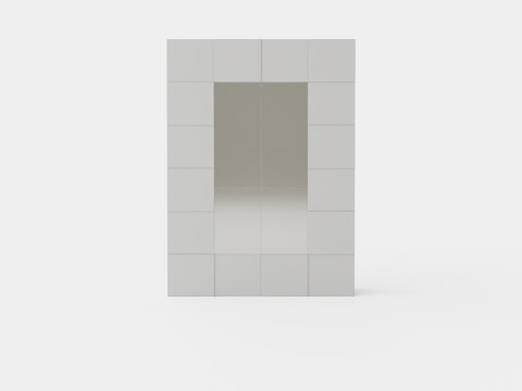 Dama Display Cabinet White High Lacquer Model 3D