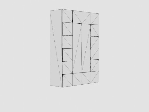 Dama Display Cabinet White High Lacquer Model 3D