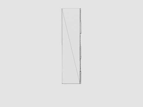 Dama Display Cabinet White High Lacquer Model 3D