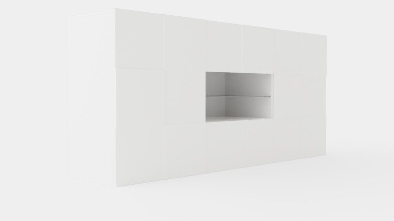 Dama Sideboard With Boxes 3D Model .c4d .max .obj .3ds .fbx .stl .blend