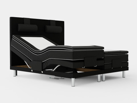 Detroit Adjustable Bed Black 3D Model