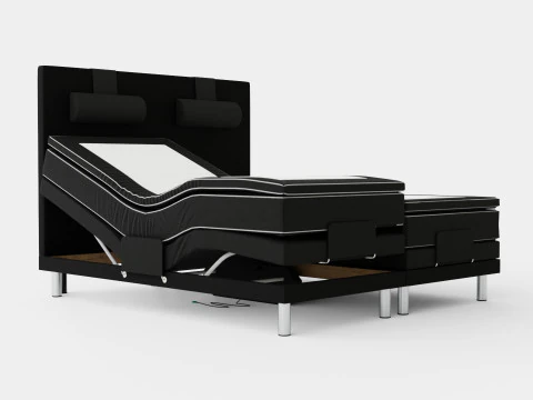 Cama ajust&aacute;vel Detroit preta Modelo 3D