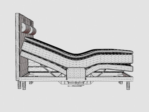 Detroit Adjustable Bed Black 3Dモデル