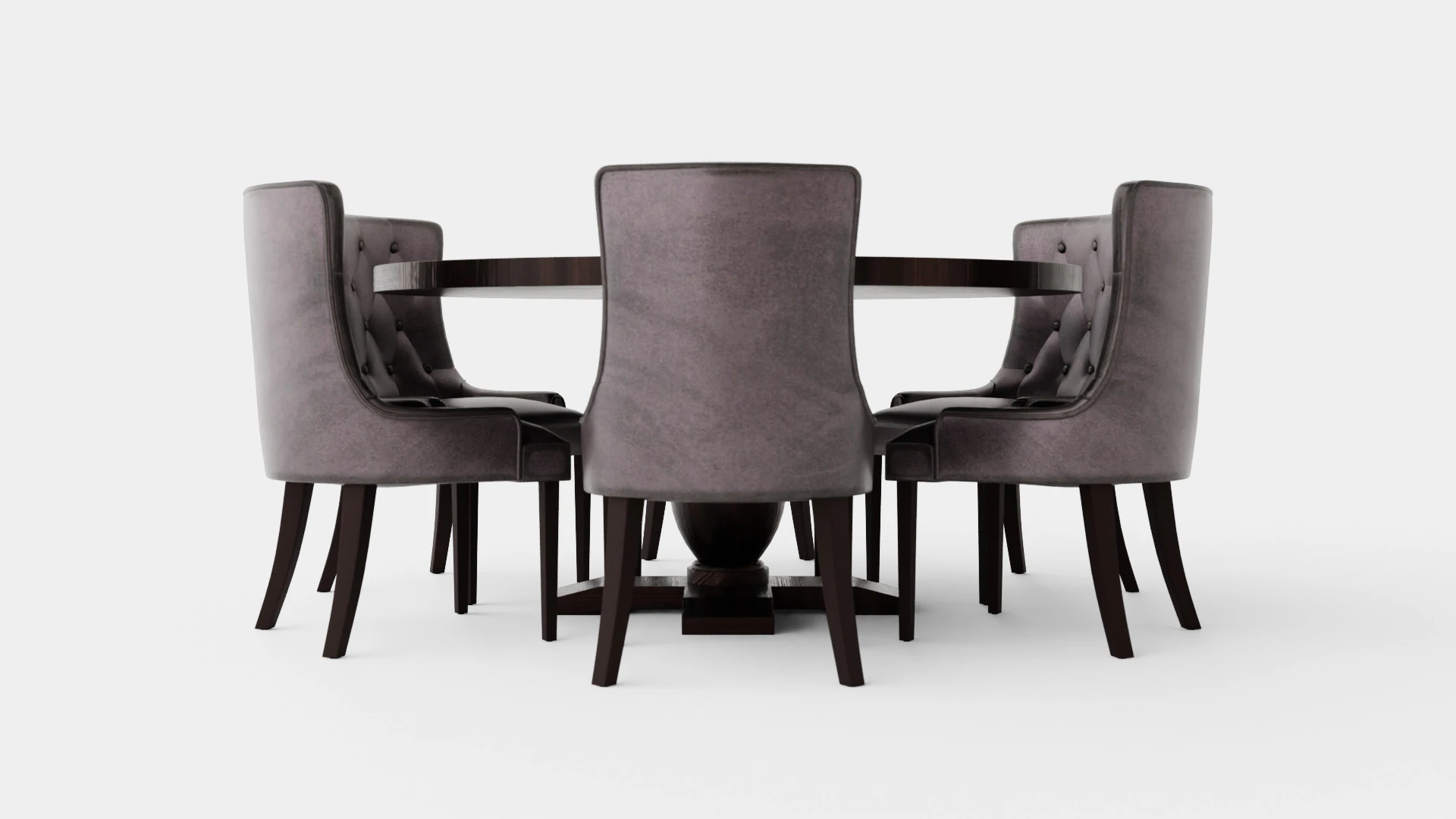 Dijon Food Group Round With 6 Victoria Armchair 3D Model .c4d .max .obj .3ds .fbx .stl .blend 