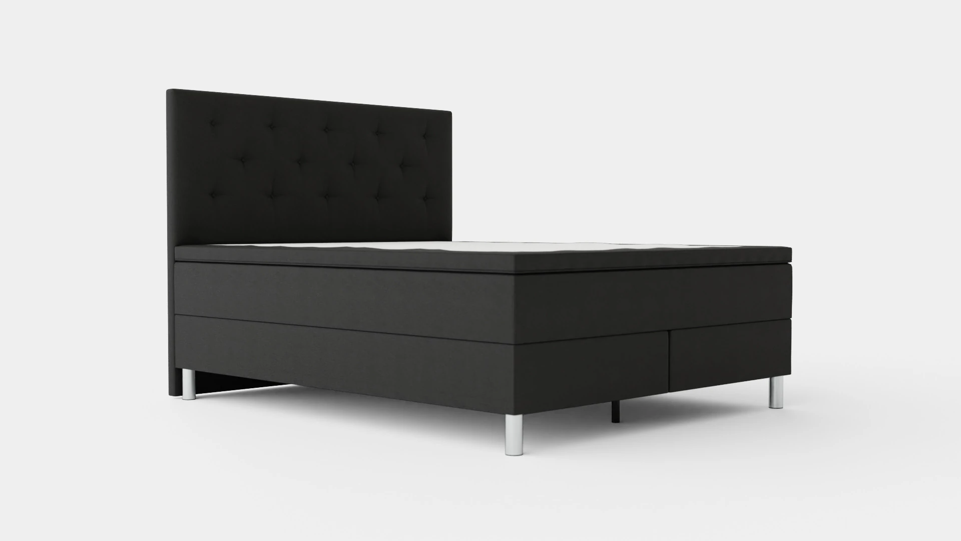 Diplomat Complete Bed Package Dark Gray 3D Model .c4d .max .obj .3ds .fbx .stl .blend