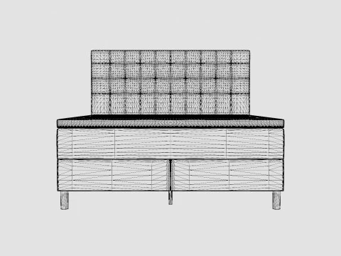 Diplomat Complete Bed Package Dark Gray 3D Model