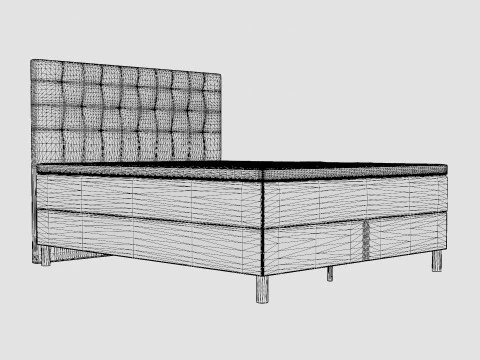 Diplomat Complete Bed Package Dark Gray 3D Model