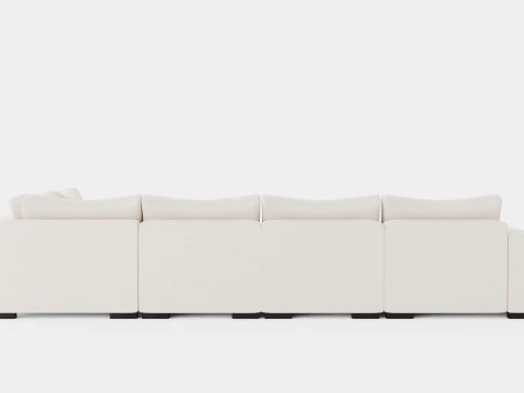 Dubai U Module Sofa With Divan Left 3D Model