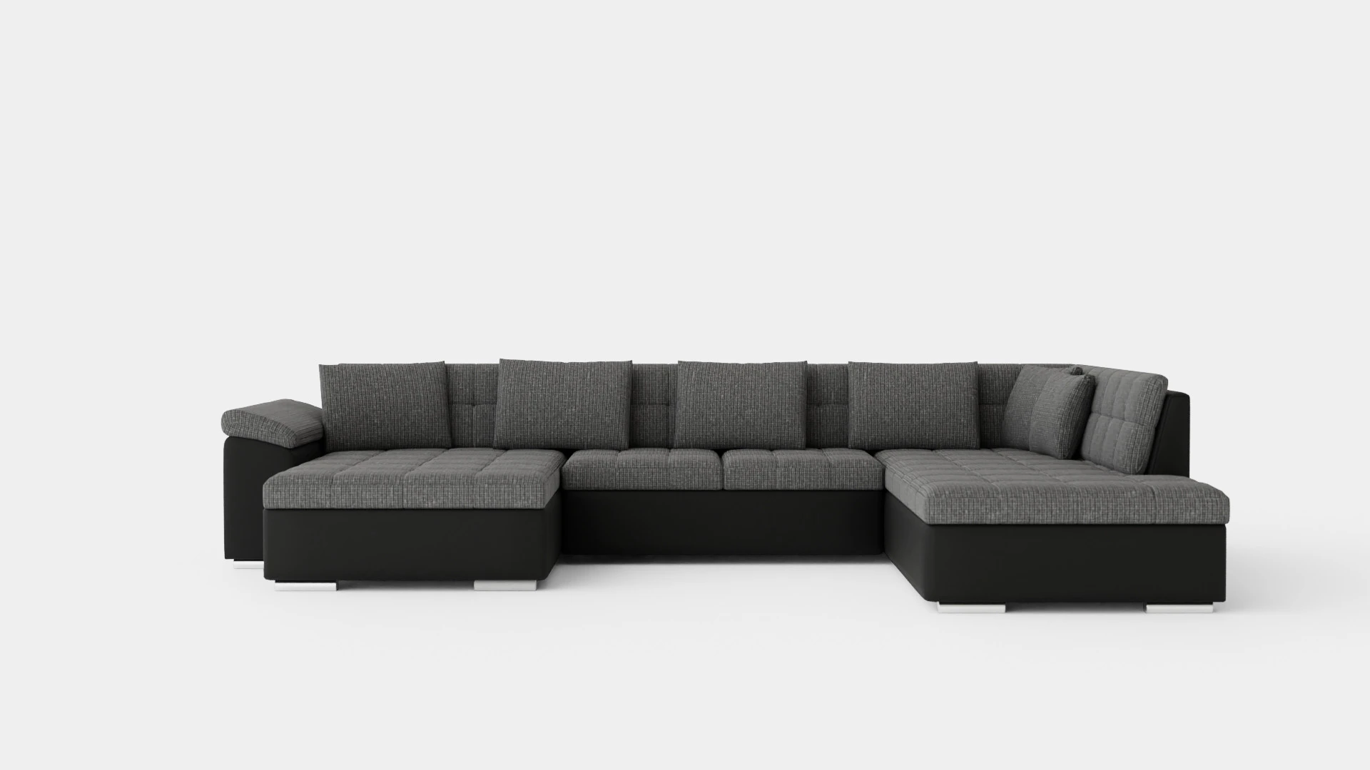 Dynir Corner Bed Sofa Divan Co Storage Left Gray Answer 3D Model .c4d .max .obj .3ds .fbx .stl .blend