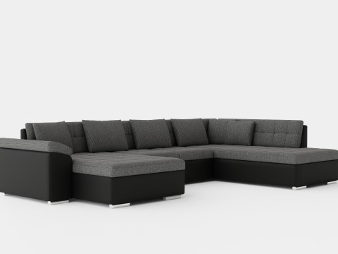 Dynir Corner Bed Sofa Divan Co Storage Left Gray Answer 3D-Modell