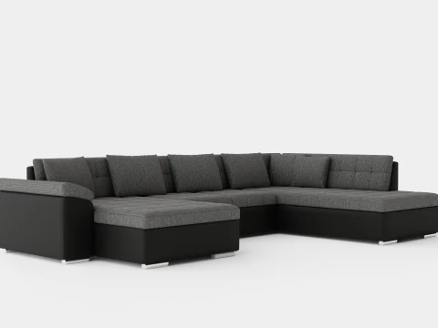 Dynir Corner Bed Sofa Divan Co Storage Left Gray Answer 3D Model