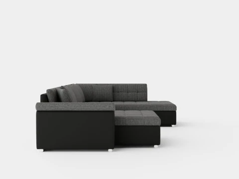 Dynir Corner Bed Sofa Divan Co Storage Left Gray Answer 3D Model