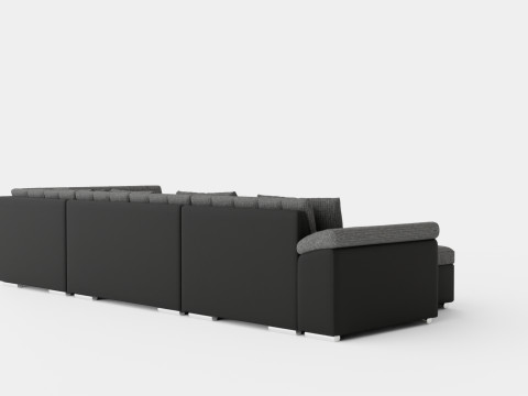 Dynir Corner Bed Sofa Divan Co Storage Left Gray Answer 3D-Modell
