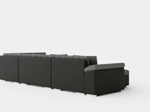 Dynir Corner Bed Sofa Divan Co Storage Left Gray Answer 3D Model