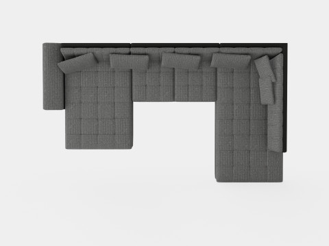 Dynir Corner Bed Sofa Divan Co Storage Left Gray Answer 3D-Modell