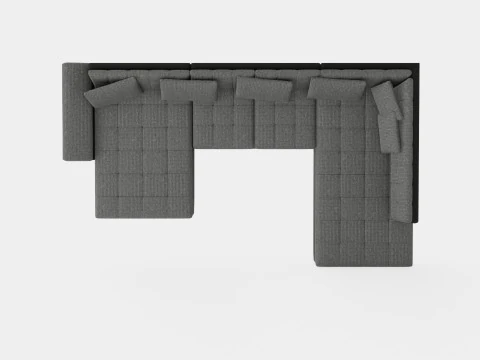 Dynir Corner Bed Sofa Divan Co Storage Left Gray Answer 3D Model