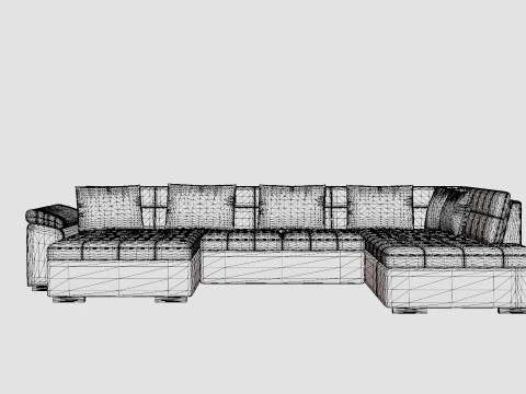 Dynir Corner Bed Sofa Divan Co Storage Left Gray Answer 3D Model