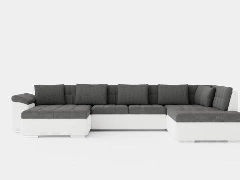 Dynir Corner Bed Sofa Divan Co Storage Left White Dark 3D Model