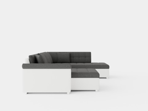 Dynir Corner Bed Sofa Divan Co Storage Left White Dark 3D 模型