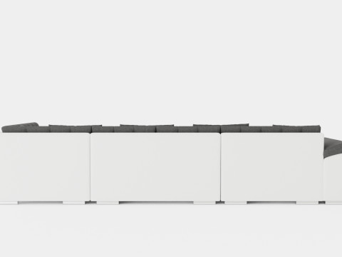 Dynir Corner Bed Sofa Divan Co Storage Left White Dark 3D 模型
