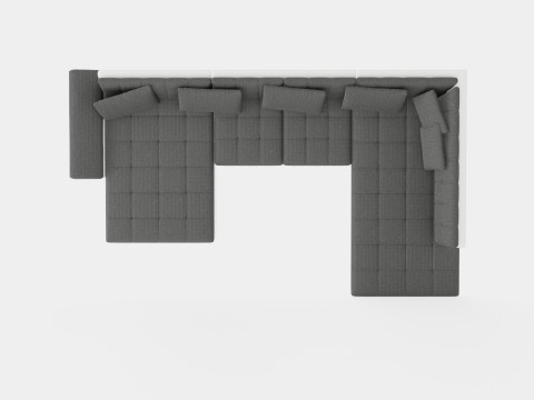 Dynir Corner Bed Sofa Divan Co Storage Left White Dark 3D 模型