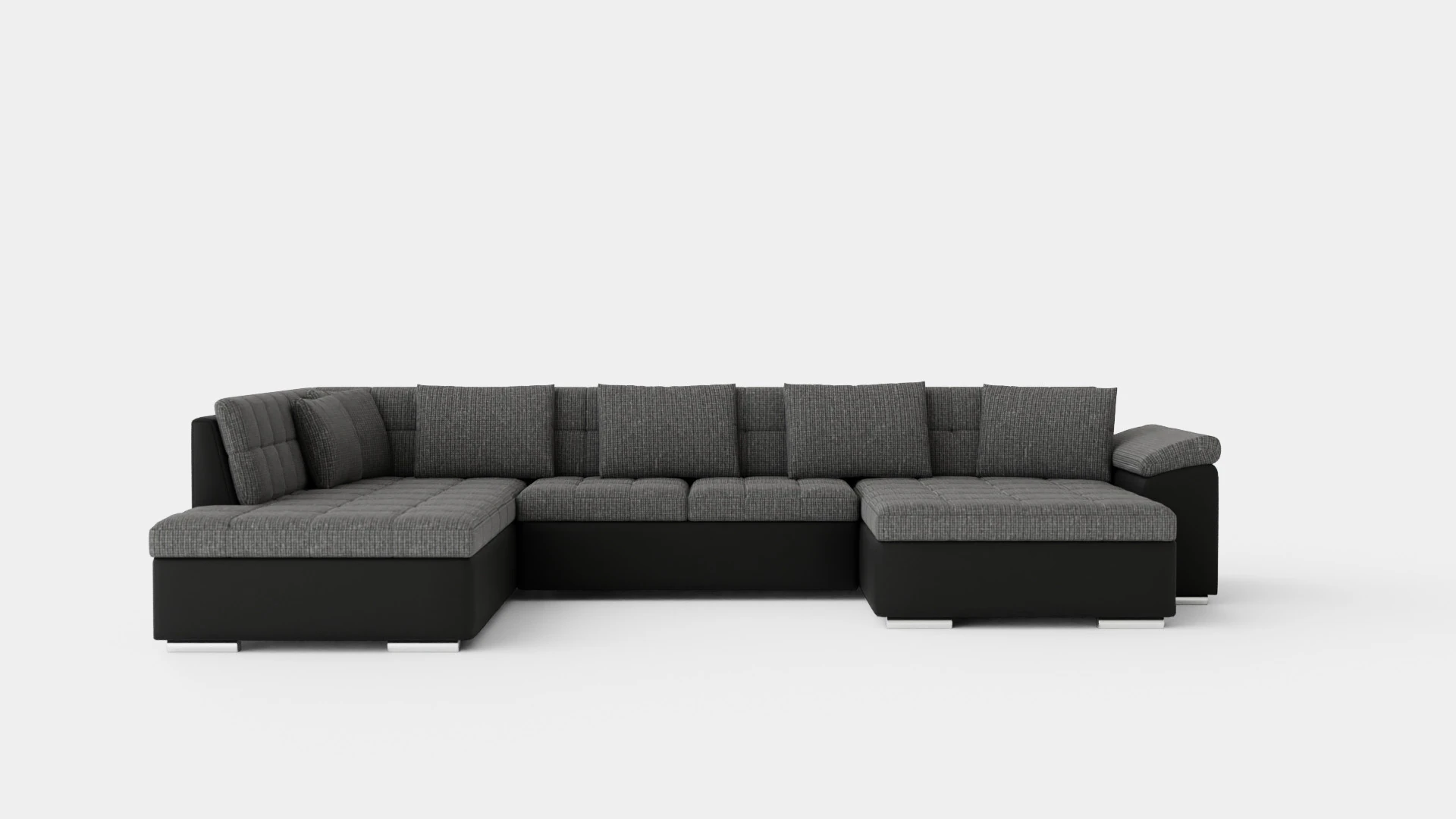 Dynir Corner Bed Sofa Divan Co Storage Right Black Gray 3D Model .c4d .max .obj .3ds .fbx .stl .blend 