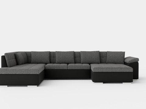 Dynir Corner Bed Sofa Divan Co Storage Right Black Gray 3D Model