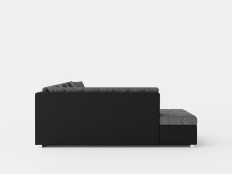 Dynir Corner Bed Sofa Divan Co Storage Right Black Gray Modèle 3D