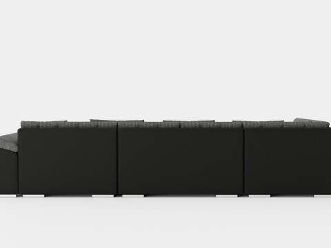 Dynir Corner Bed Sofa Divan Co Storage Right Black Gray Modèle 3D