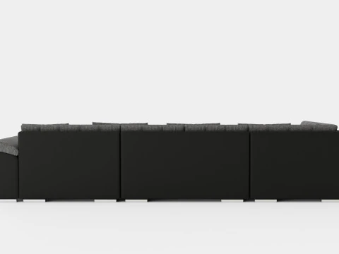 Dynir Corner Bed Sofa Divan Co Storage Right Black Gray 3D Model