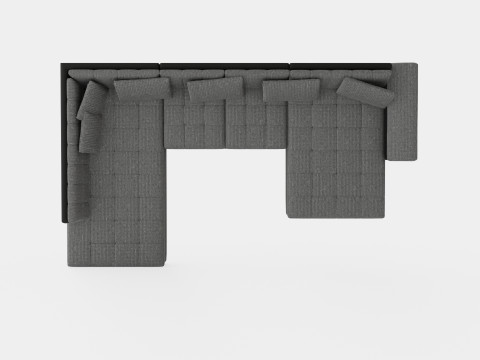 Dynir Corner Bed Sofa Divan Co Storage Right Black Gray Modèle 3D