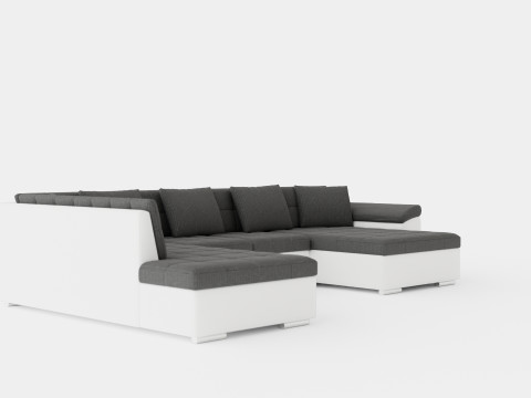 Dynir Corner Bed Sofa Divan Co Storage Right White Dark 3D Модель