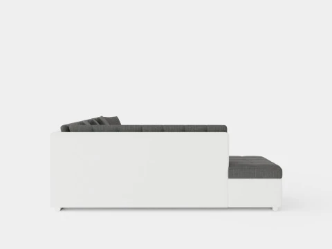 Dynir Corner Bed Sofa Divan Co Storage Right White Dark 3D Model