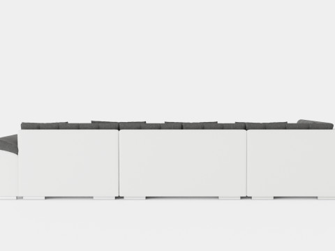 Dynir Corner Bed Sofa Divan Co Storage Right White Dark 3D Модель