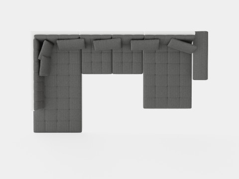 Dynir Corner Bed Sofa Divan Co Storage Right White Dark 3D Модель