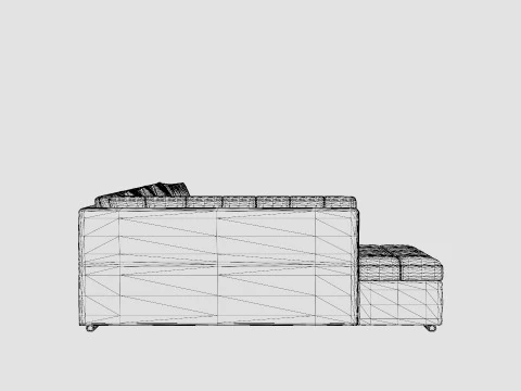 Dynir Corner Bed Sofa Divan Co Storage Right White Dark 3D Model