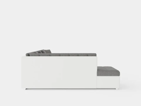 Dynir Corner Bed Sofa Divan Co Storage Right White Light 3D Model