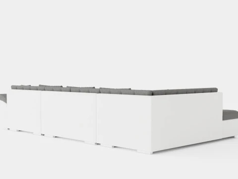 Dynir Corner Bed Sofa Divan Co Storage Right White Light 3D Model