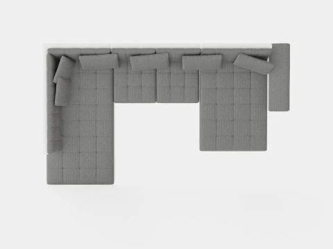 Dynir Corner Bed Sofa Divan Co Storage Right White Light 3D Model
