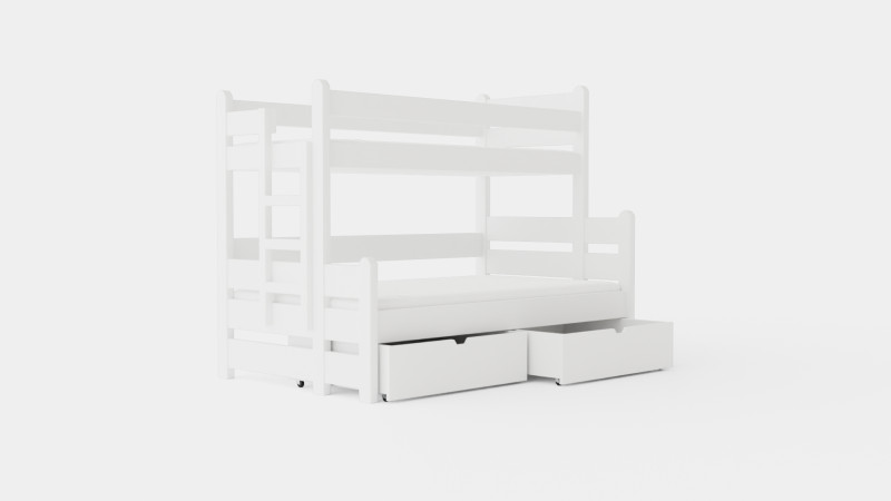 Eira Bunk Bed Co Storage White Model 3D .c4d .max .obj .3ds .fbx .stl .blend