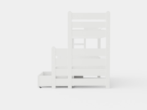 Eira Bunk Bed Co Storage White Model 3D
