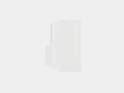 Eira Bunk Bed Co Storage White Model 3D
