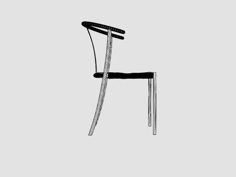 Elysia Dining Chair 3D Model