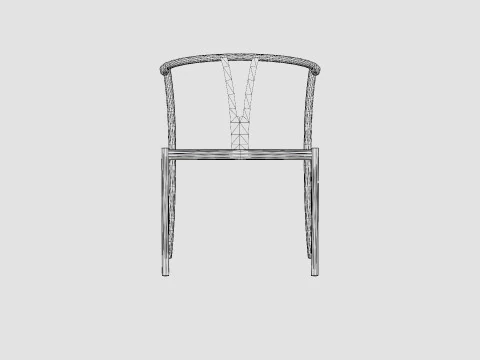 Elysia Dining Chair Steel 3D Model