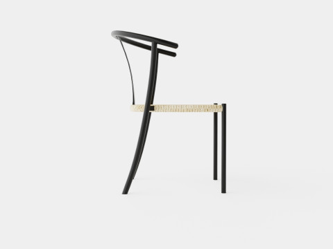 Elysia Dining Chair Steel Nature Spring Black 3Dモデル